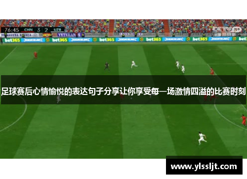 足球赛后心情愉悦的表达句子分享让你享受每一场激情四溢的比赛时刻